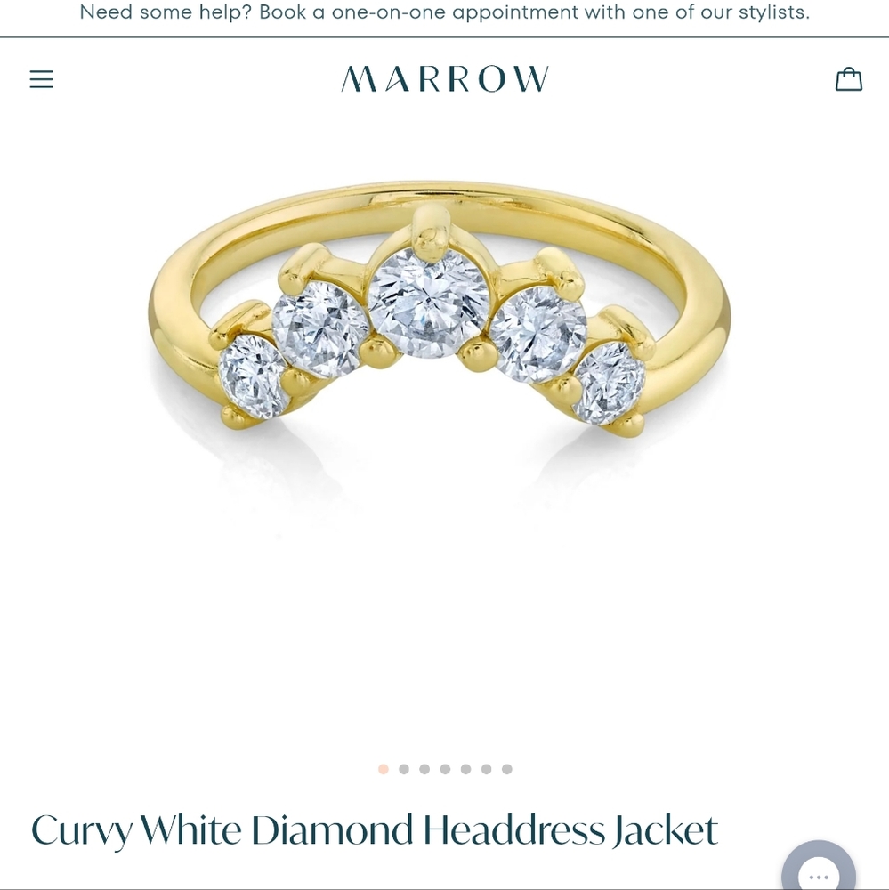 Marrow Fine Curvy Headress Diamond Ring